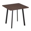 BARI Dining Table 80x80cm Metal Black/MDF Walnut