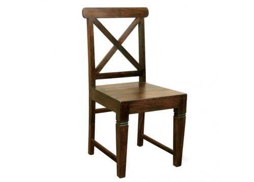 Καρέκλα ξύλινη σε καρυδί χρώμα