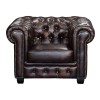 CHESTERFIELD πολυθρόνα Δέρμα Καφέ