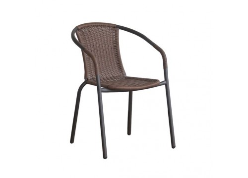 Καρέκλα εξωτερικού χώρου σε καφέ χρώμα 53x58x77cm