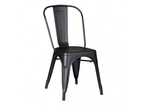 Καρέκλα μεταλλική σε μαύρο ματ H.85cm