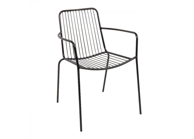 Kαρέκλα με minimal design σε μαύρο χρώμα