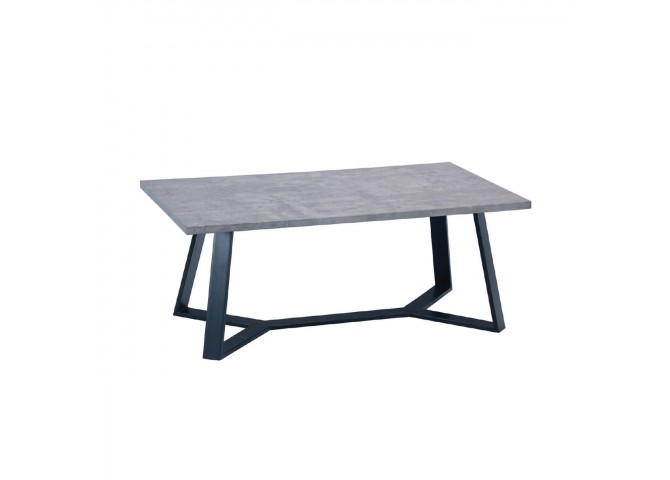 Τραπ.Σαλονιού 110x60cm Cement/Βαφή Μαύρη