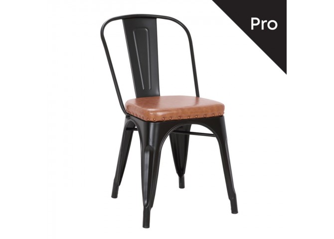RELIX Chair-Pro Metal Black Matte/Pu Camel