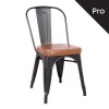 RELIX Chair-Pro Metal Antique Black/Pu Camel