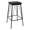 Σκαμπώ BAR Μεταλ.Μαύρο/Pu Vintage Black 43x43x76cm