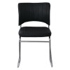 VENUS Chair/Chromed Frame/Black Pu
