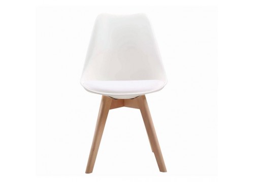Καρέκλα PP Λευκό (Ξύλινο πόδι)