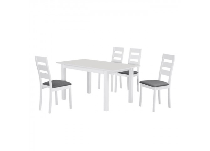 Set (Τρ.120+30x80cm+4 Καρ) Άσπρο