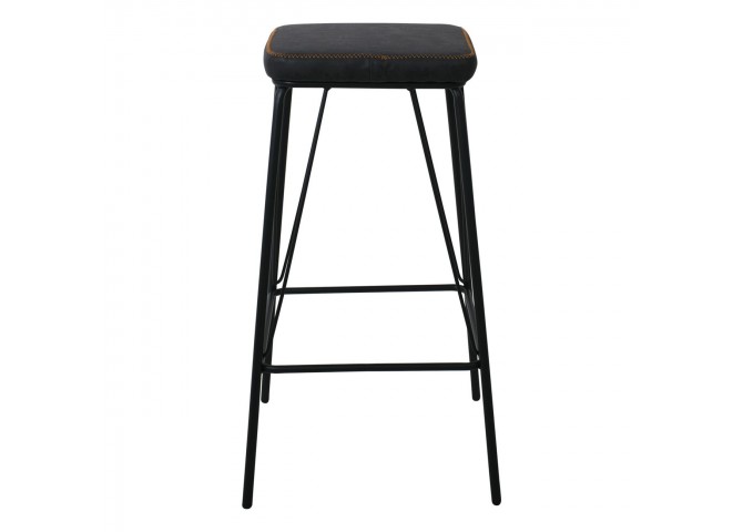 Σκαμπώ BAR Μεταλ.Μαύρο/Pu Vintage Black 43x43x76cm