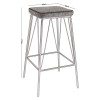 Σκαμπώ BAR Μεταλ.Μαύρο/Pu Vintage Black 43x43x76cm
