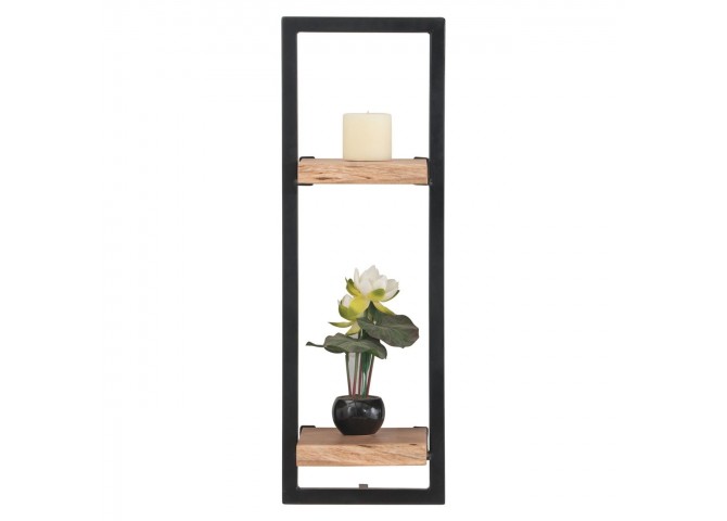 Frame Ράφι 25x25x75cm Ακακία Φυσικό/Μετ.Μαύρο