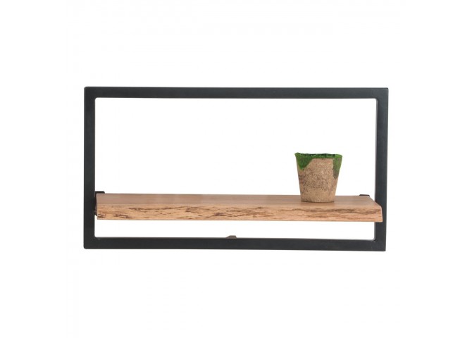 Frame Ράφι 65x25x35cm Ακακία Φυσικό/Μετ.Μαύρο