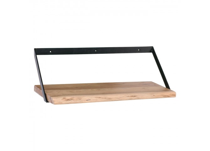 Ράφι 60x25cm Ακακία Φυσικό/Μετ.Μαύρο