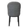 Καρέκλα Μεταλλική Βαφή Μαύρη/Linen Pu Ανθρακί 49x70x90cm