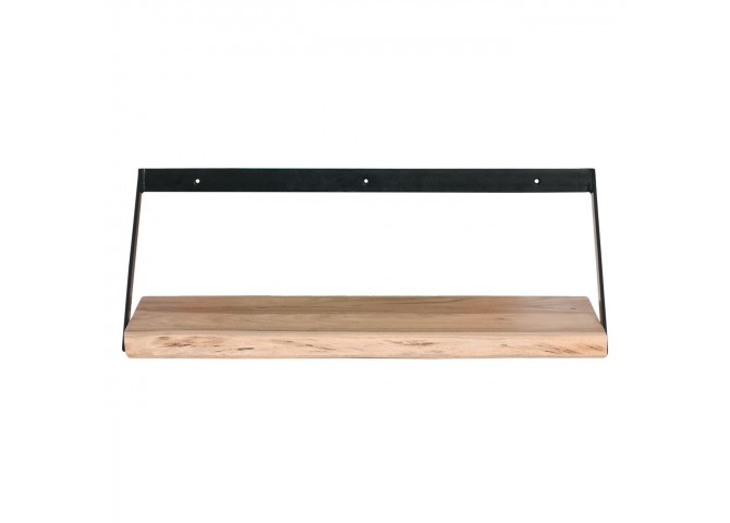 Ράφι 60x25cm Ακακία Φυσικό/Μετ.Μαύρο
