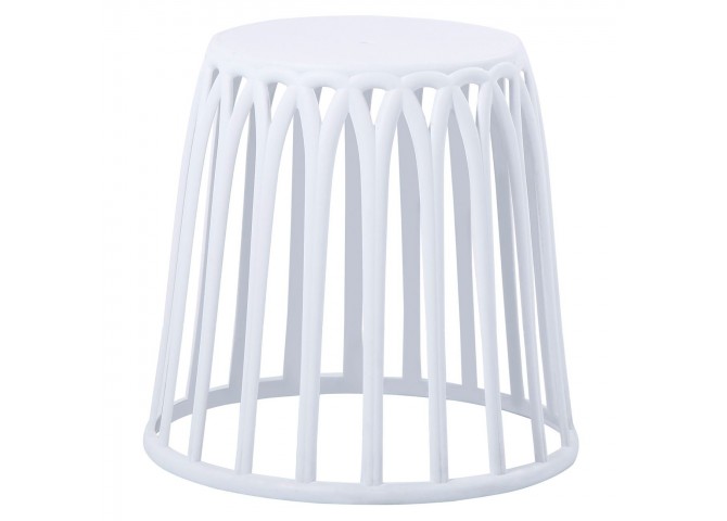 Σκαμπώ Στοιβαζόμενο PP-UV Άσπρο 50x50x45cm