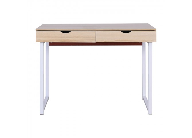 ΓΡΑΦΕΙΟ Η/Υ (2-συρτ) 100x48x75cm Μεταλ.Άσπρο/Maple