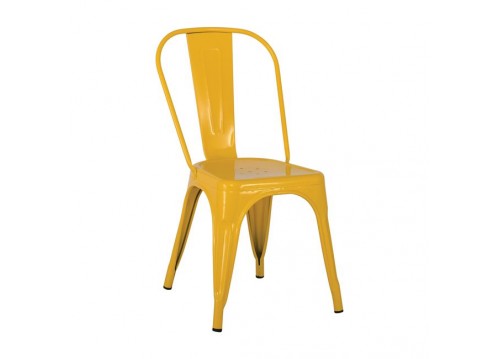 Καρέκλα Steel Κίτρινο Matte 45x49x85cm