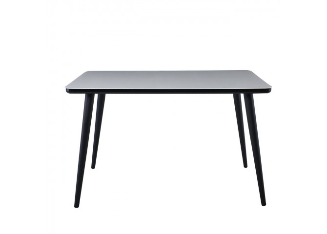 Τραπέζι Βαφή Μαύρη/Γυαλί Άσπρο 120x70x75cm