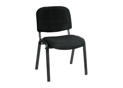 Καρέκλα Στοιβαζόμενη Γραφείου - Επισκέπτη Μέταλλο Μαύρο / Ύφασμα Μαύρο