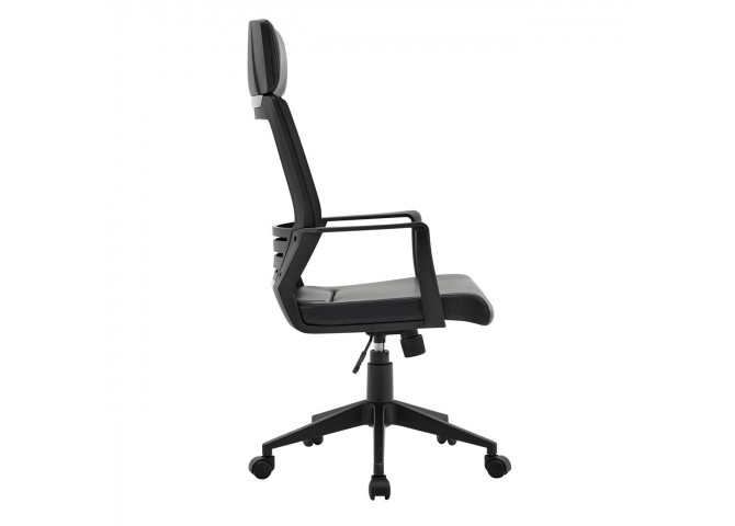 BF2500 Πολυθρόνα Γραφείου Διευθυντή Mesh Μαύρο - Pu Μαύρο