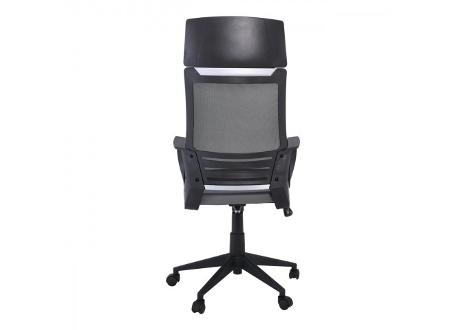 BF2500 Πολυθρόνα Γραφείου Διευθυντή Mesh Μαύρο - Pu Γκρι