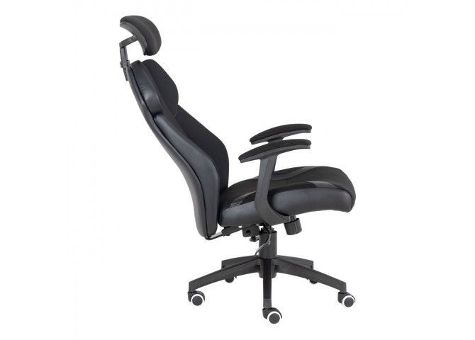 BF8300 Πολυθρόνα Γραφείου Διευθυντή Microfiber Μαύρο / PU Μαύρο