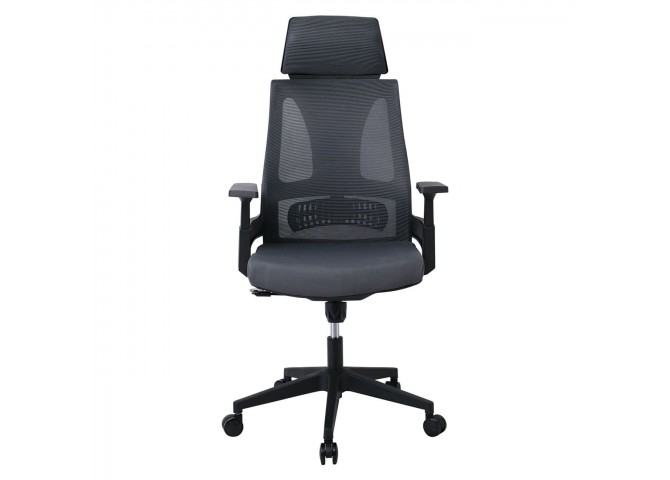 BF8750 Πολυθρόνα Γραφείου Διευθυντή Mesh Γκρι - Ύφασμα Γκρι