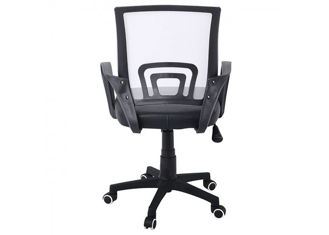 BF2101-P Πολυθρόνα Γραφείου με ανάκλιση Βάση Nylon / Mesh Γκρι - Μαύρο Pu (Συσκ.1)