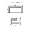 CHESTERFIELD Kαναπές 2θέσιος Ύφασμα Antique Καφέ 153x82x80cm