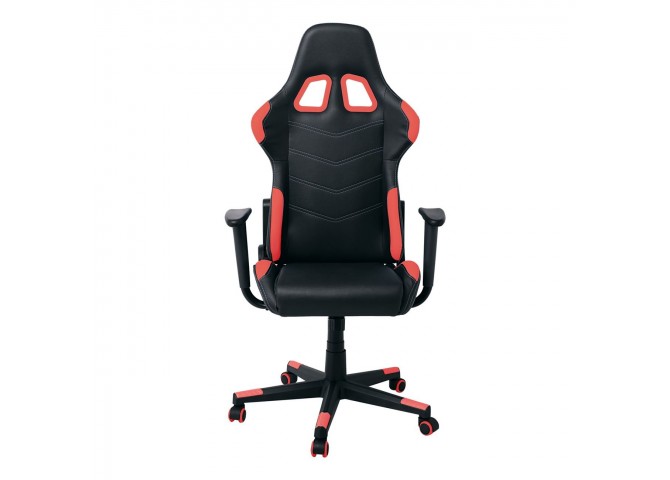 Gaming Πολυθρόνα Διευθ/ντή Pvc Μαύρο/Κόκκινο 69x56x125/135cm