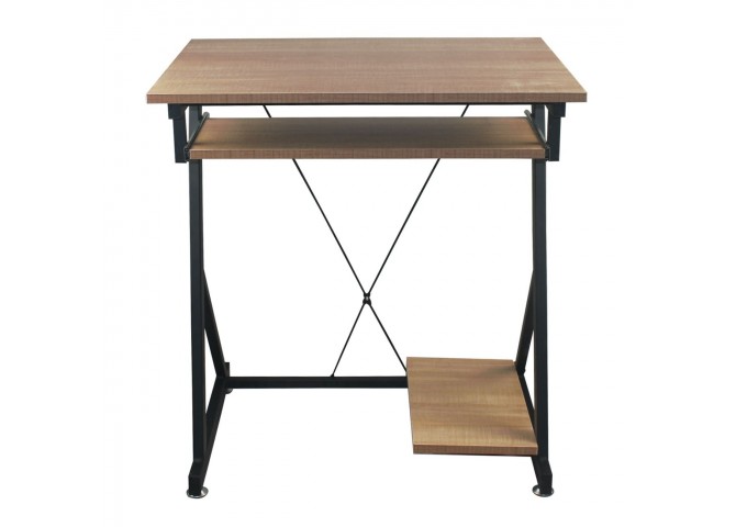 UNIT Γραφείο Η/Υ Μέταλλο Βαφή Μαύρο - Melamine Απόχρωση Sonoma