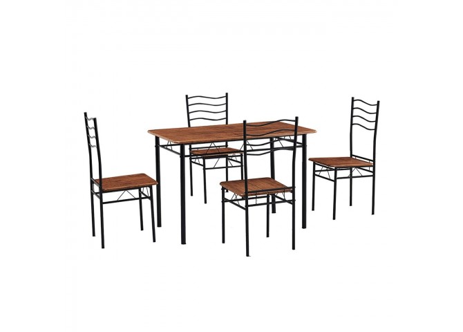 Σετ τραπεζαρίας με 4 καρέκλες 110x70