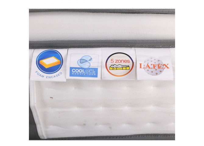 ΣΤΡΩΜΑ Pocket Spring 5-Zone Gel Memory Foam + Latex, Μονής Όψης