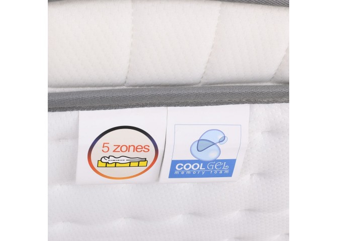 ΣΤΡΩΜΑ Pocket Spring 5-Zone, Gel Memory Foam, Μονής Όψης