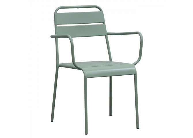 BRIO Πολυθρόνα Στοιβαζόμενη Μέταλλο Βαφή Sandy Green 5635C