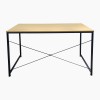 ΓΡΑΦΕΙΟ Η/Υ Μέταλλο Βαφή Μαύρο, Melamine Beech