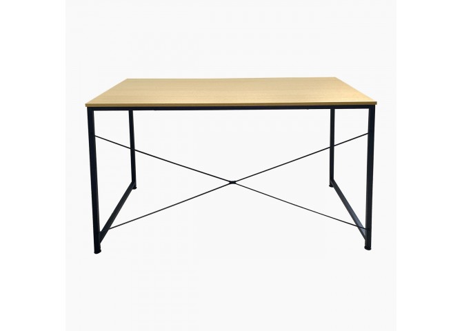 ΓΡΑΦΕΙΟ Η/Υ Μέταλλο Βαφή Μαύρο, Melamine Beech