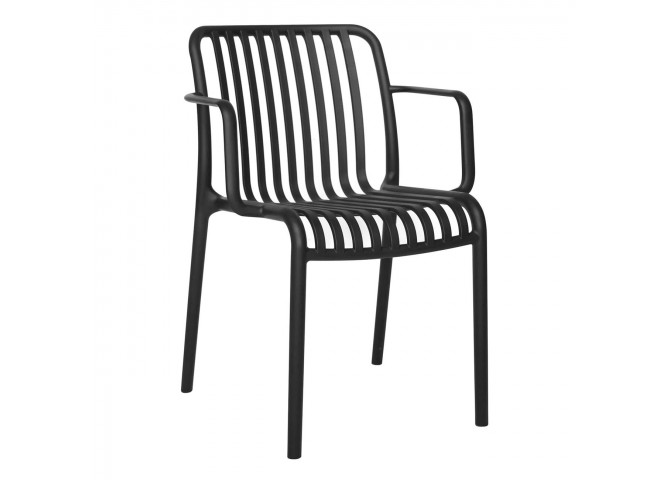 MODA-H Stackable Armchair PP-UV Black