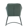 POLLY Πολυθρόνα Μέταλλο Βαφή Μαύρο, Ύφασμα Suede Olive Green