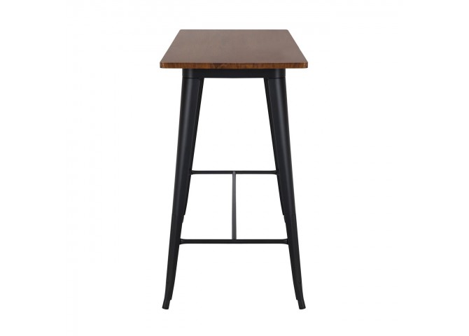 RELIX Wood Dark Oak Τραπέζι Bar-Pro, Μέταλλο Βαφή Μαύρο