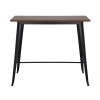 RELIX Wood Dark Oak Τραπέζι Bar-Pro, Μέταλλο Βαφή Μαύρο