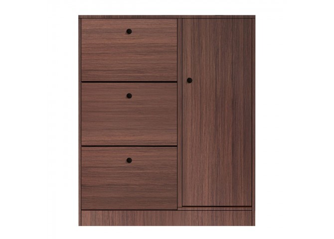 SHOE CABINET 100x24x112cm Walnut