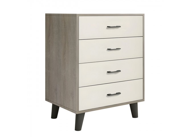 ELIOT Drawer Cabinet 60x40x80cm Sonoma/White