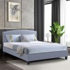ODEON Bed (for Mattress 150x200cm) Fabric Grey