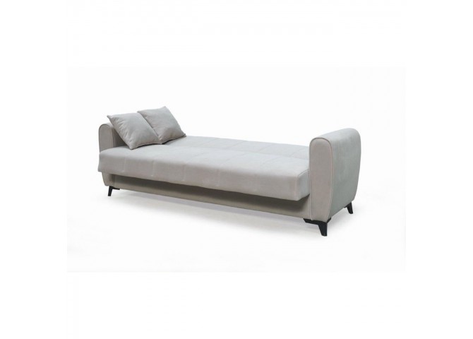 JEROM Sofa-Bed with Storage 3-Seater / Fabric Cappuccino