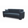 GALAXY Sofa-Bed with Storage 3-Seater / Fabric Dark Grey