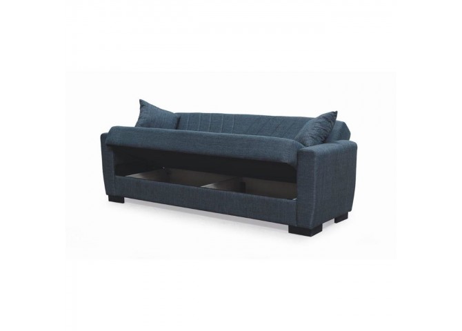 GALAXY Sofa-Bed with Storage 3-Seater / Fabric Dark Grey