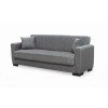 GALAXY Sofa-Bed with Storage 3-Seater / Fabric Brown